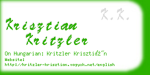 krisztian kritzler business card